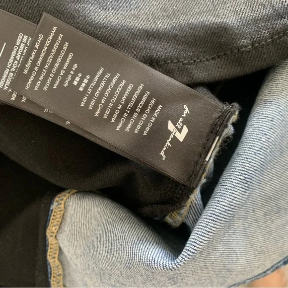 7 FOR ALL MANKIND DENIM JEAN MINI SKIRT